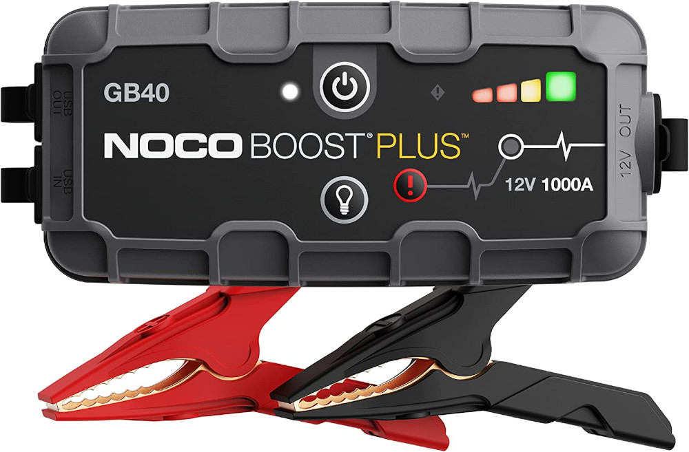 NOCO Boost Plus GB40, Arrancador de Batería UltraSafe 1000A 12V, Cargador de Booster Profesional y Cables de Arranque de Coche Gasolina y Diésel