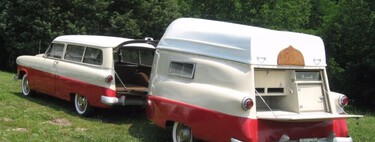 Viajar, dormir y salir a pescar sin cambiar de vehículo: en los años 50 ya tenían la caravana del futuro, con mini barco incorporado