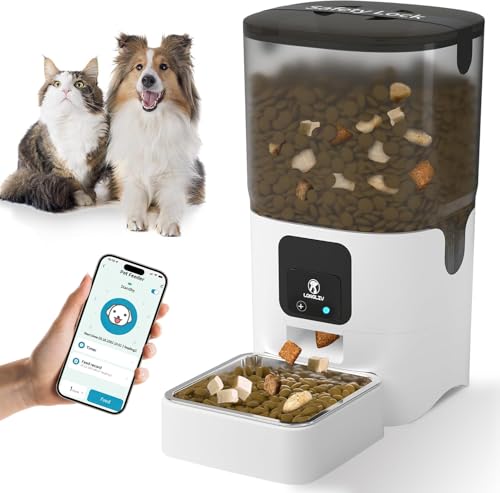 LONGLIV Dispensador de Alimento para mascotas. Soporte Alexa, App Control Remoto, Alimentación Automática (6L)