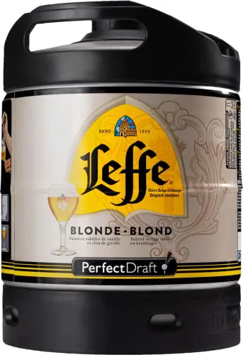 Leffe cerveza de Bélgica Perfect Draft 6 litros barril 6,6% vol.