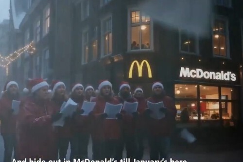 Anúncio de natal do Mcdonalds Holanda. Créditos: McDonald's
