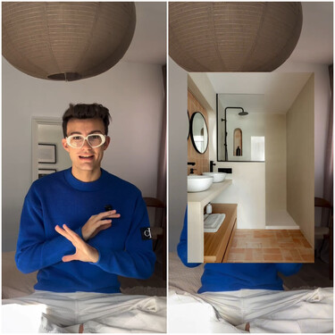 Ángel Camacho, experto en interiorismo: "Poner un muro a media altura y a continuación la mampara delimitará ambas zonas del baño y lo puedes utilizar como repisa para apoyar los jabones" 