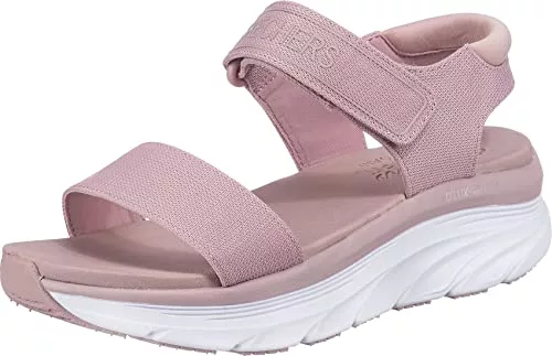 Skechers D'LUX WALKER NEW BLOCK, Sandalias deportivas para Mujer, Blush Mesh, 38 EU