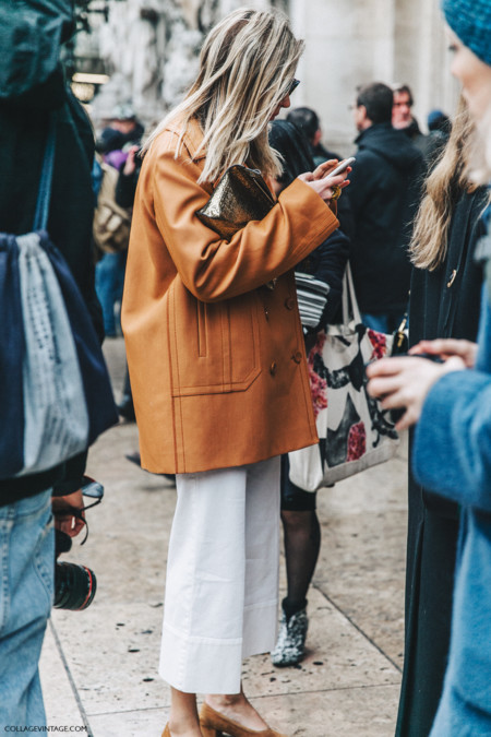 Pfw Paris Fashion Week Fall 2016 Street Style Collage Vintage Stella Mccartney Camille Loewe Clutch