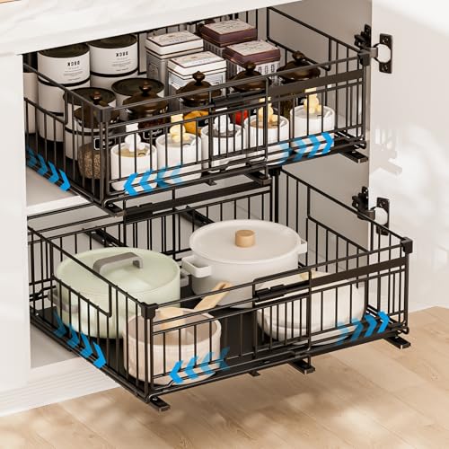 2 Piezas Cajón Telescópico Cajones Extraibles