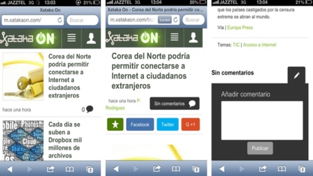 Actualizamos la versión móvil de Xataka On: gestos táctiles, comentarios y una mejor lectura