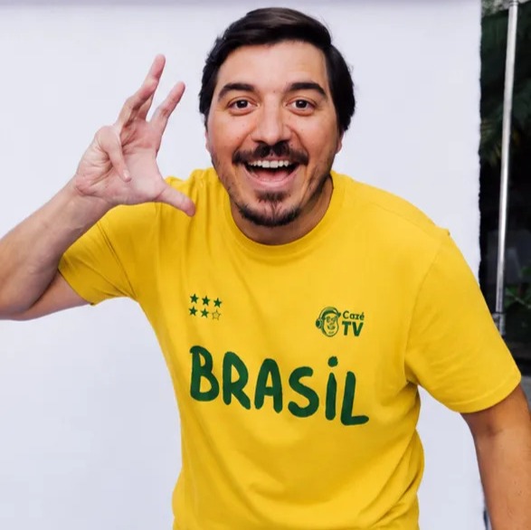Camisa do Brasil 10 Amarela Traje Cazétv 

