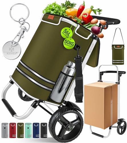KESSER® Carrito de Compras Plegable con Capacidad de 56 litros 