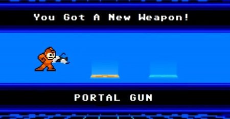 Mega Man se hace con la portal gun y se vuelve imparable