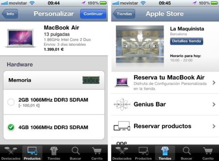 La aplicación oficial para iOS de las Apple Store llega a España