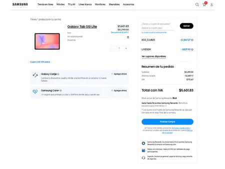 Samsung Galaxy Tab S10 Lite Mas Barata