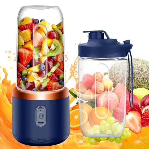 XUNIVERS Licuadora Portátil, Mini Licuadora de 400ml Recargable USB 