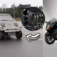 Alguien ha metido el motor de una Suzuki Hayabusa a un microcoche eléctrico. Y casi no puede mantenerlo en línea recta