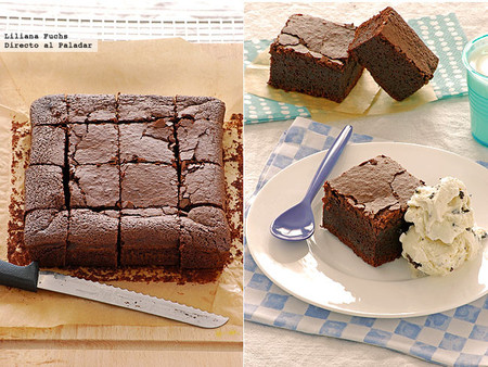 Receta de brownie dos chocolates con cerveza negra