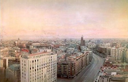 Antonio López pintando cada día en la Puerta del Sol