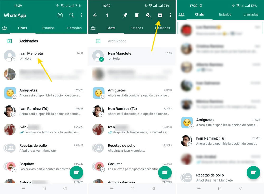 Vaciar, eliminar, archivar y cerrar chats de WhatsApp: en qué se
