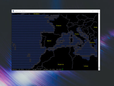MapSCII: un mapa interactivo de todo el mundo en tu terminal de Windows, Linux o macOS