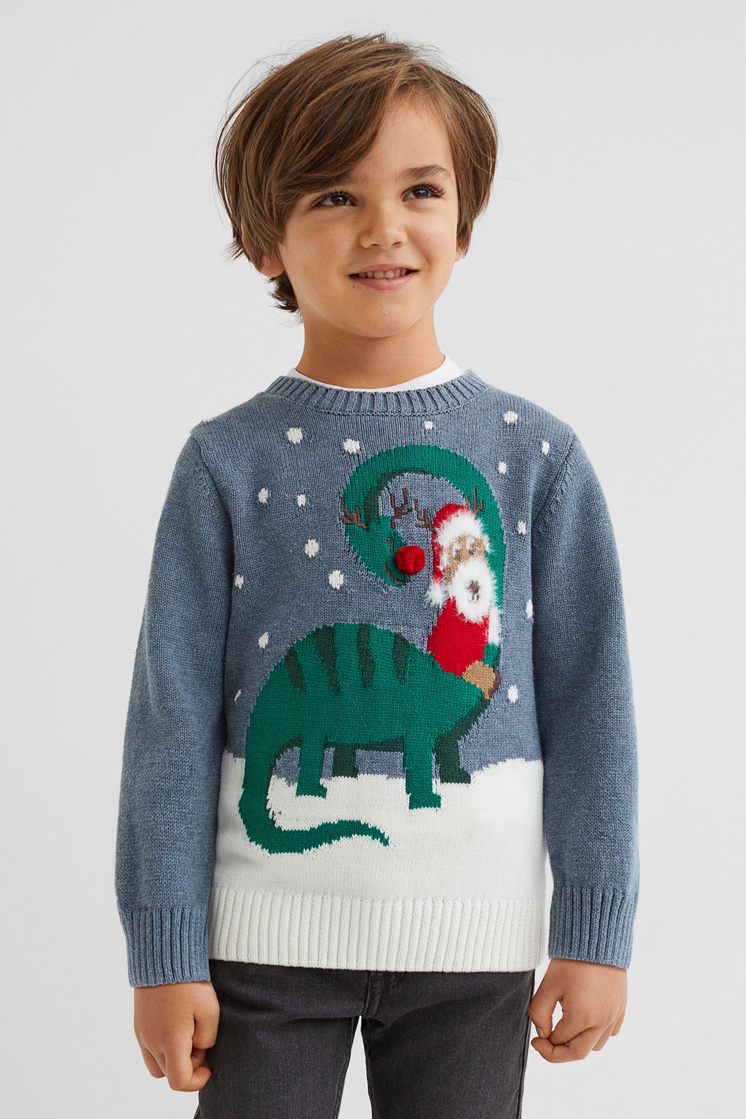 Jersey de punto con motivo navideño