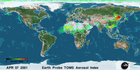 Global Movement Of Dust From An Asian Dust Storm Animation