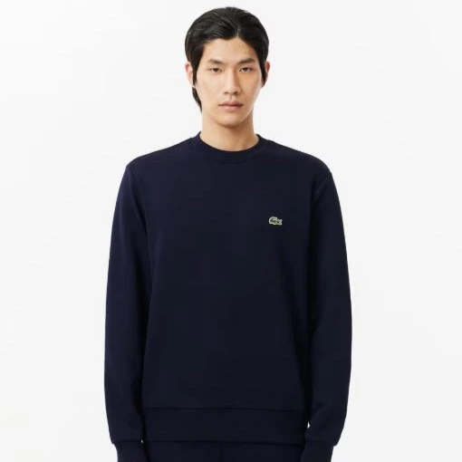 Lacoste - Sudadera de hombre en algodón ecológico cepillado.