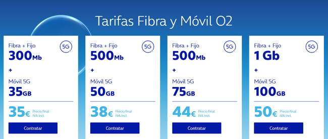 O2 estrena nueva tarifa de fibra y móvil por 44 euros al mes
