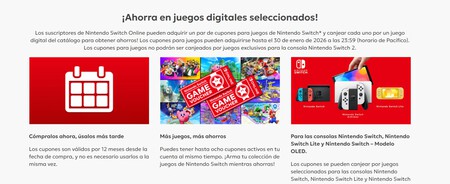 Nintendo Switch Online Cupones Juegos 2026