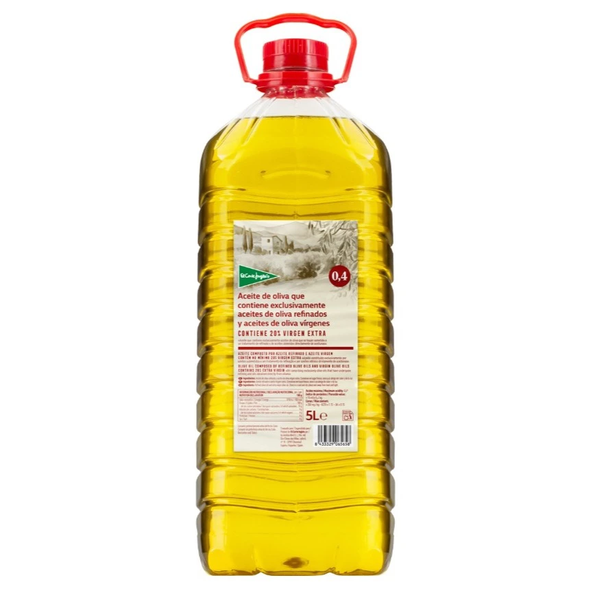 EL CORTE INGLES aceite de oliva suave 0,4º 