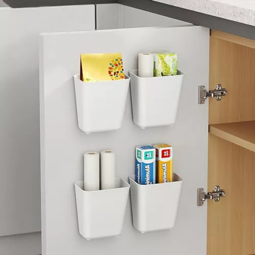 Collazoey 4 Piezas Cajas de Almacenamiento Autoadhesivas para Montar en la Pared