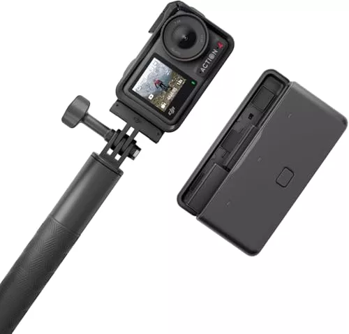 DJI Osmo Action 4 Pack Aventura: cámara deportiva 4K/120fps con sensor de 1/1.3pulgadas, D-Log M y 10 bits, campo de visión ultraamplio de 155º, hasta 7.5h con 3 baterías adicionales para grabar vlogs
