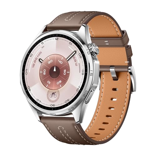 HUAWEI Watch GT 6 Smartwatch 46mm Reloj Inteligente Hombre, 1.47''AMOLED Pantalla, 21 Días de Batería, Ciclismo, GPS, NFC, ECG, SpO2, Compatible con iOS y Android