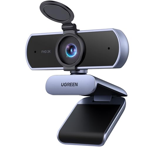 UGREEN 2K Webcam, Cámara Web HD para PC con Micrófono, Plug＆Play