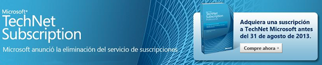Fin de las suscripciones a TechNet