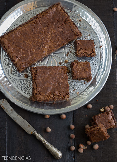 Brownie de Nutella con avellanas. Deliciosa receta "antioperación bikini" 