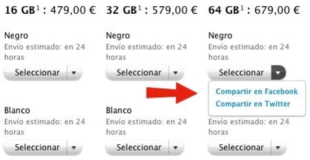 La web de la Apple Store estrena funciones sociales en todos sus productos