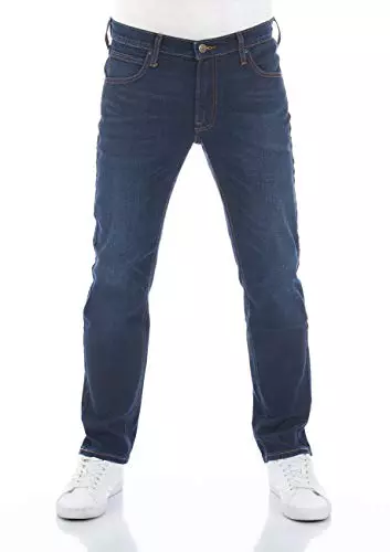 Lee Pantalones vaqueros para hombre, corte regular, pierna recta, Dark (Lss3sgjw3), 42W / 34L