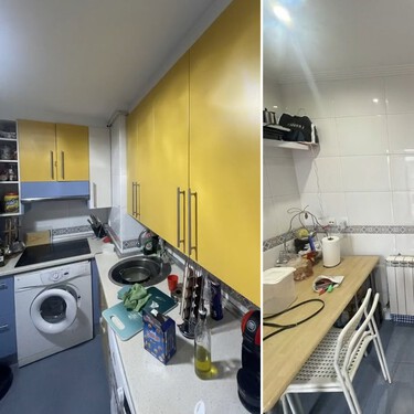 De una cocina anticuada y sobrecargada a una mucho más moderna y actual en tiempo récord y sin obras