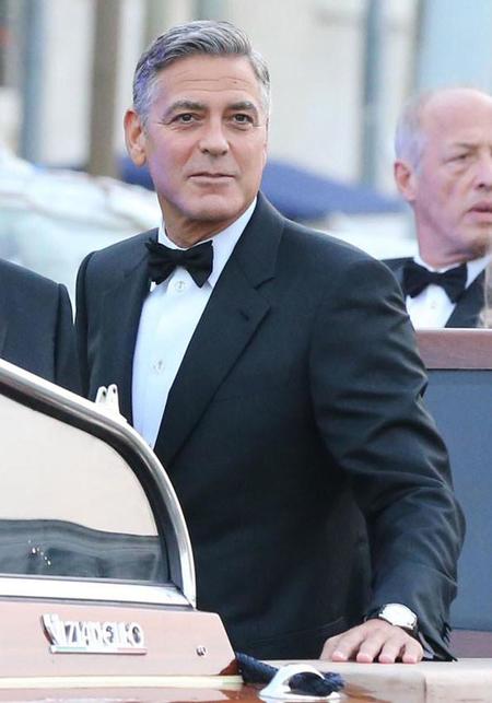 George Clooney, un implecable novio de esmoquin en su boda con Amal Alamuddin
