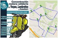 Primera Concentración Motera Solidaria de Vespas, Lambrettas y Scooters en Madrid