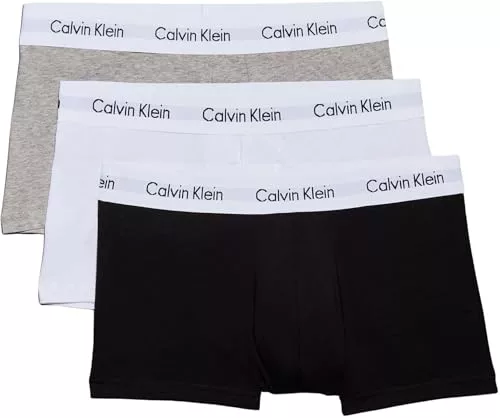 Calvin Klein Low Rise Trunk 3pk 0000u2664g Bóxer, Multicolor (Black/White/Grey Heather)