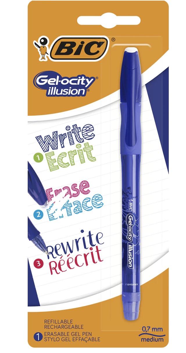 BIC
Bolígrafo Borrable Gelocity Illusion Bic Azul