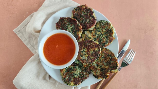 Tortitas Espinacas Queso Mexicano