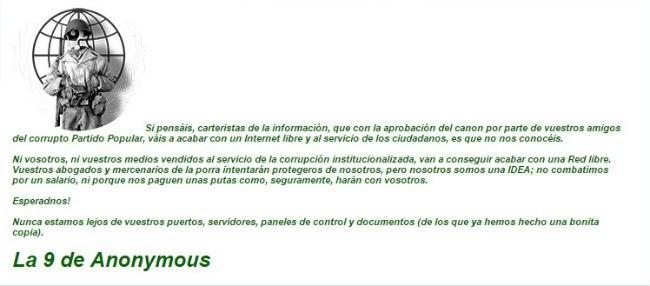 Comunicado Anonymous Aede