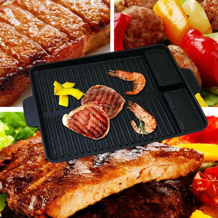 Placa de sartén para parrilla de barbacoa