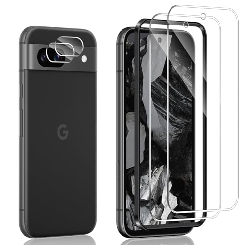 Xunzii Protector de Pantalla para Google Pixel 8A y Protector Lente Cámara [2+2 Piezas]