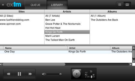 ExtensionFM: biblioteca de los MP3 de tus webs favoritas
