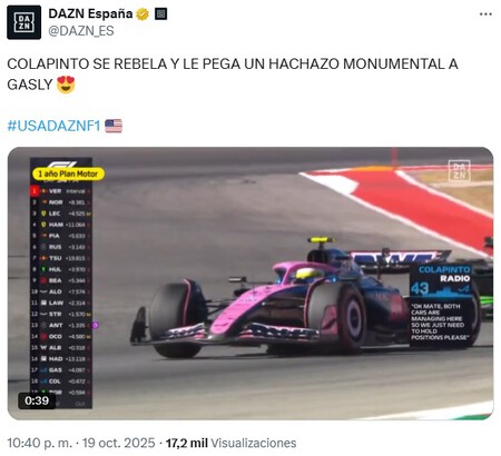 Colapinto Austin F1 2025