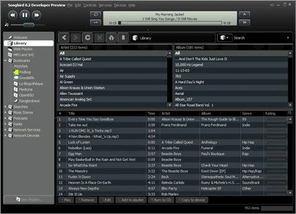 Songbird 0.2.5 Final, Firefox y VLC dentro de un reproductor multimedia