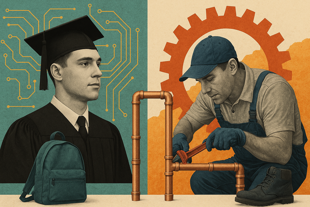 Ser fontanero o estudiar cuatro años en la universidad: la Gen Z frente al dilema de que una IA pueda dejarles sin trabajo en el futuro