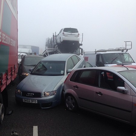 Accidente en el puente de Sheppey 5 septiembre 2013
