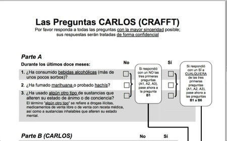 El cuestionario Carlos para identificar el consumo de drogas en los adolescentes